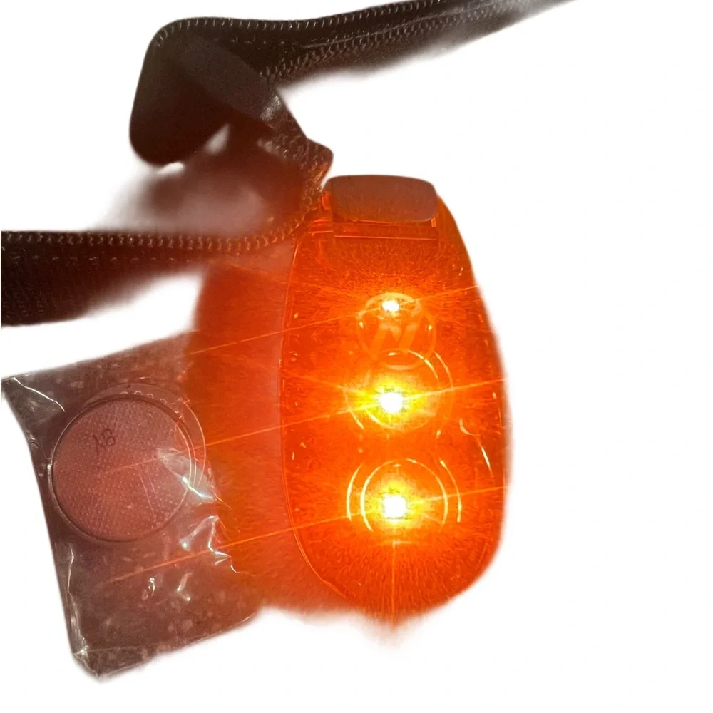 Orange LED Safety Light with Black Strap